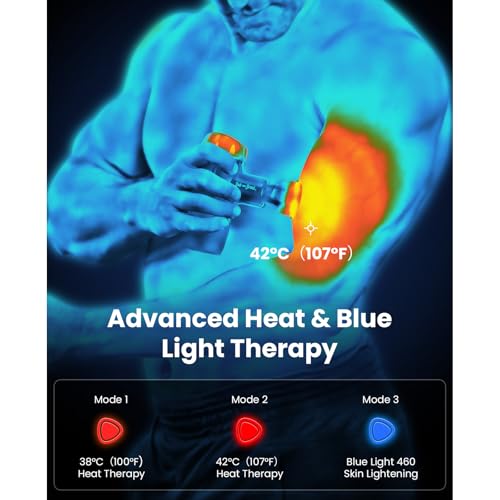 Mini Massage Gun with Heat Therapy, Bob and Brad M7 Plus Portable Deep Tissue Muscle Massager Gun, Percussion Pocket-Sized Massage Gun for Pain Relief & Muscle Recovery, Gifts for Women Men - 2