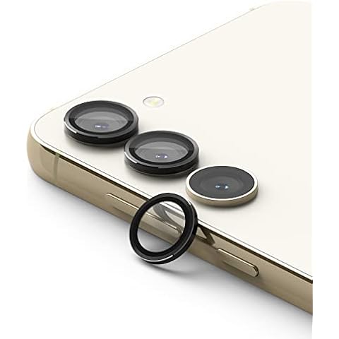 Ringke Camera Lens Frame Glass Kompatibel mit Samsung Galaxy S23 Plus/Galaxy S23 5G (2023), Leichtgewicht Kameraobjektivschutz Gehärtetes Glas mit Aluminiumrahmen - Black Cover