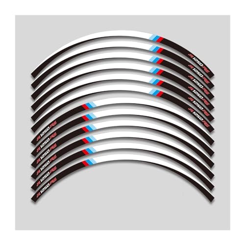 Motorrad Aufkleber Für B&MW Für R1250RS R 1250 R1250 Rs 1250RS Motorrad Räder Aufkleber Felge Reifen Reflektierende Streifen Dekorative Zubehör Aufkleber Set Felgenaufkleber(5)