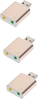 UKCOCO 3pcs USB External Sound Card Sound Effects Board USB to Audio Jack Aux to USB Wireless Adapter for PC USB Sound Card Audio Interface for PC USB to Audio Adapter USB Audio Adapter