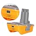 Produktbild URUN Dewalt 20V DCA1820 mit USB Adapter Ersatz für Dewalt 18V Werkzeuge, Konvertieren Dewalt 20V Lithium Battery DCB204 DCB205 DCB206 DCB606 in Dewalt 18V NiCad NiMh Battery Tools DC9096 DW9096