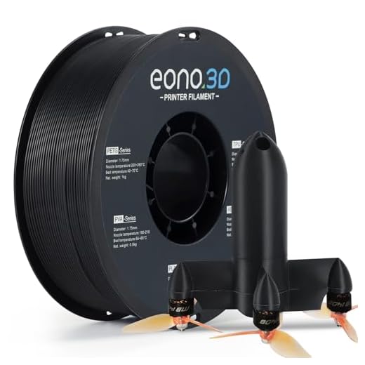 EONO3D PP Filament 1.75mm Polypropylene Filament, Black 1kg/2.2lbs Durable Semi-Flexible 3D Printer Filament for Functional Parts & Prototyping, No Warping, 5 Build Sheets Included