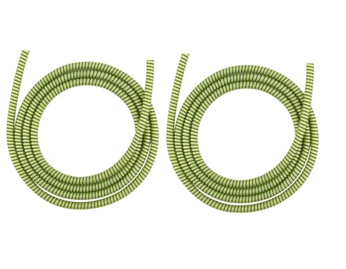 Image of Spiral Cable Protector, Data Cable Protective Sleeve, Headphone Saver, Charger Protective Cover, Wire Repair /Strain Relief Cable Wrap Tube for USB Data Cable Headphone Cable (2Green)