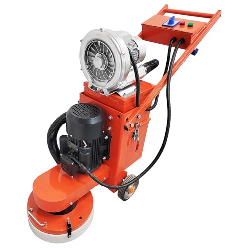 INTSUPERMAI Hand-push Cement Ground Grinder Concrete Floor Grinder with Fan Adjustable Floor Surfacing Grinder for Restore New and Old Ground Epoxy Terrazzo Floor Ground Polishing 220V