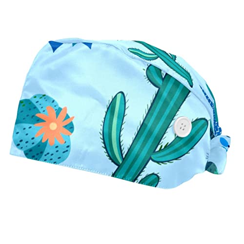 Casquette pour Hommes Femmes de travail avec motif cactus lot de 2