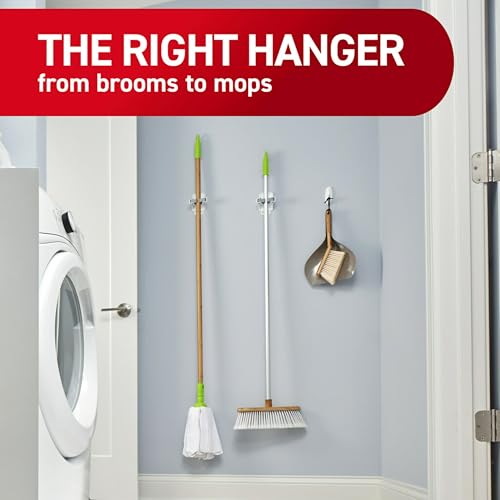 Command Broom Grippers, 3 Hangers and 6 Strips, Damage-Free Mop and Broom Holder Wall Mount, Household Cleaning Tool Organizer for Kitchen, Laundry Room, Closet, Holds up to 4 lb by Command - Image 7