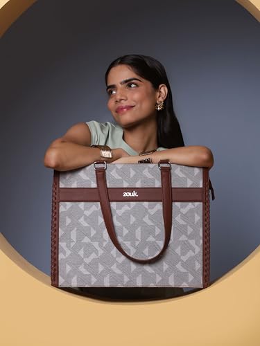 Image of ZOUK Boardroom Office Bag for Women | Big Size Business Tote | Laptop Up to 14 Inch | Water-Resistant | Stylish Handbag for Work & Travel |