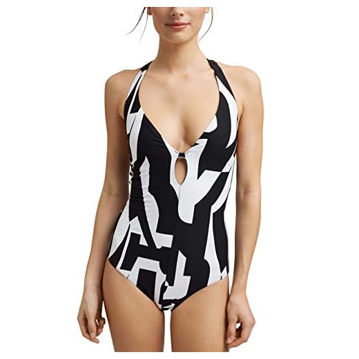 ESPRIT Bodywear Damen LIDO Beach NYRswimsuit Halterneck Badeanzug, 001, 38B