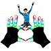 Price comparison product image Aomeiqi Light Up Gloves for Adult, LED Gloves Flashing Finger Light Gloves Colorful Rave Gloves for Halloween, Christmas, Party, Cycling, Dance, Birthday, Disco Clubs, Festivals (Black)
