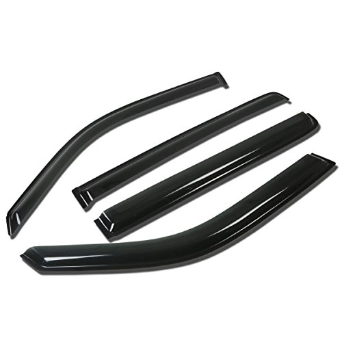 Auto Dynasty Compatible with Honda Pilot 2nd Gen 4DR 4pcs Tape-On Window Visor Deflector Rain Guard