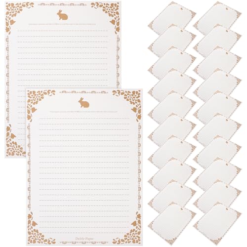 Abaodam 50枚 復古文芸便箋紙 横罫入り 手紙用紙 多用途 文房具 書きやすいレトロデザイン 絵画やメッに