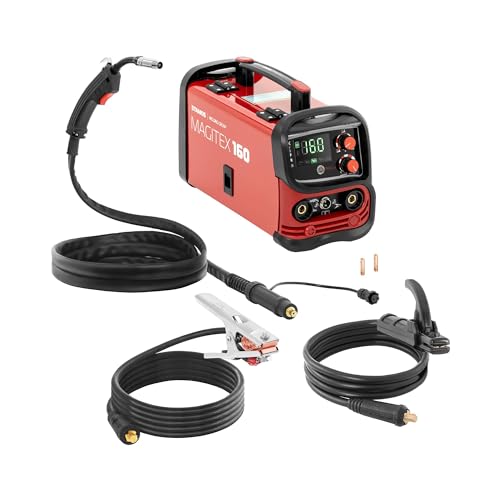 Stamos Germany MAGITEX 160 Soldadora de hilo tubular - 130 A - ciclo de trabajo: 60% - TIG Liftarc - MMA Soldador de hilo tubular Soldadora de hilo fundente Soldador MIG sin gas