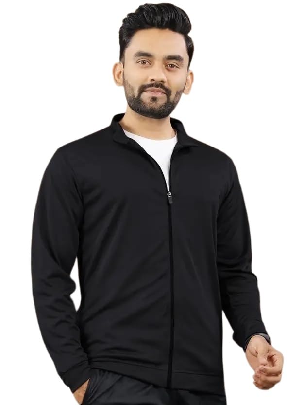 fibreza Men Lycra Jacket with Zipper Pocket for Running Sports wear gym cycling exercise Sports jacket-picture-25