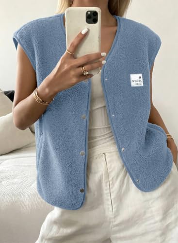 Sherpa Fleece Vest with Pockets - image 3