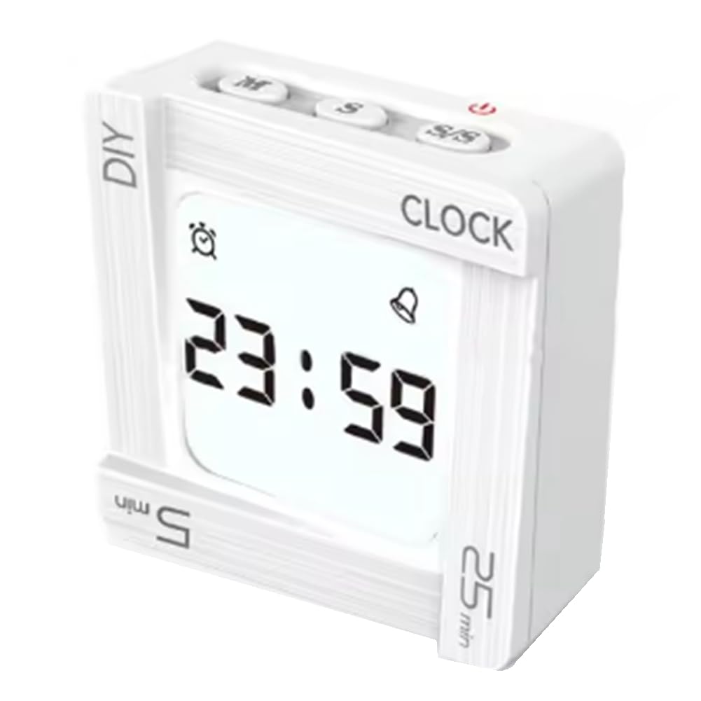 CTRLZS DIY for Students Time Management Pomodoro Timer Square Alarm Clock Flip Countdown Alarm Clock Reminder