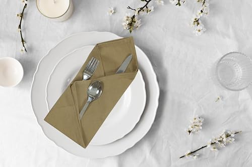 ACCENTHOME-Accent-Home-100-Cotton-Napkins-Delicate-Cloth-Napkins-for-Dinners-Parties-and-Weddings18-x-18-Inch-Set-of-12-Brown ACCENTHOME Accent Home 100 Cotton Napkins Delicate Cloth Napkins for Dinners Parties and Weddings18 x 18 Inch Set of 12 Brown