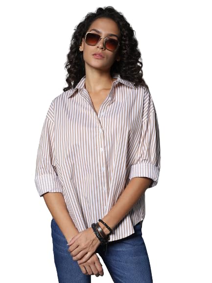 Image of HIGH Star Women's Cotton Boxy Fit HSWSHW23508 S2 Shirts