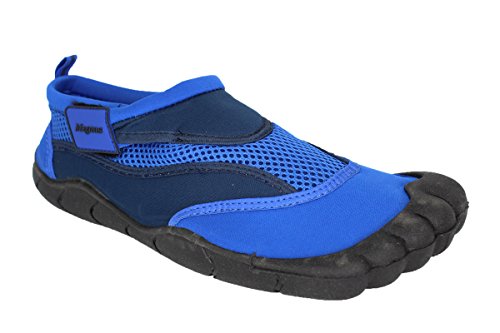 buyAzzo Herren Badeschuhe | Surfschuhe Aqua Wasserschuhe | Schwimmbad Urlaub Strand Schuhe (45, Blau) Cover
