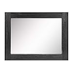 Stonebriar 24" x 18" Rectangle Black Wood Frame Wall Mirror with Attached Hanging Brackets, Decorative Country Rustic Decor for The Living Room, Bedroom, Bathroom, Hallway, and Entryway - Image 3