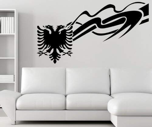 myDruck-Store Wandtattoo albanischer Adler Albanien Shqiponjë Wand Wandsticker Aufkleber 5U002, Farbe:Gold Glanz;1x Länge:180cm