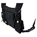Yaegoo Radio Chest Harness Chest Front Pack Pouch Holster Vest Rig for Two Way Radio Walkie Talkie(Rescue Essentials) (Black)