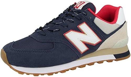 New Balance Men's Iconic 574 V2 Sneaker, Nubuck Navy/Energy Red, 41.5 EU :  Amazon.ae: Fashion