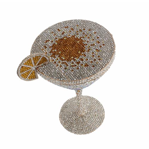 Image of Women Goblet Rhinestone Evening Bag Cocktail Cup Diamond Clutch Funny Crystal Prom Handbag Wedding Purse for Party