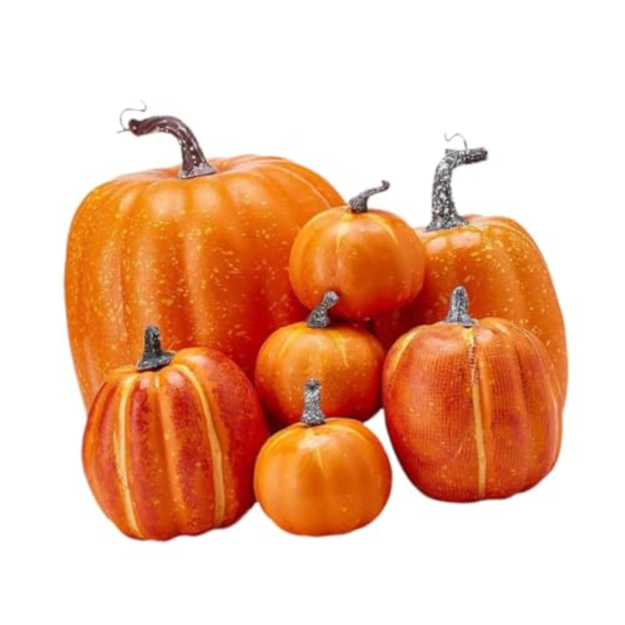 7 Pieces Artificial Pumpkins Decorative for Holiday