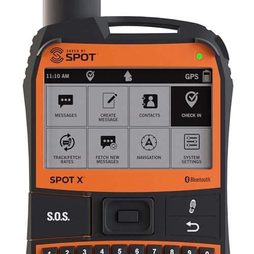 SPOT-X-2-Way-Satellite-Messenger-and-RAM-Suction-Mount-Bundle-Portable-Bluetooth-GPS-Communicator-for-Hiking-Camping-Backpacking-Outdoors-with-Signature-Series-Cloth-Subscription-Applicable