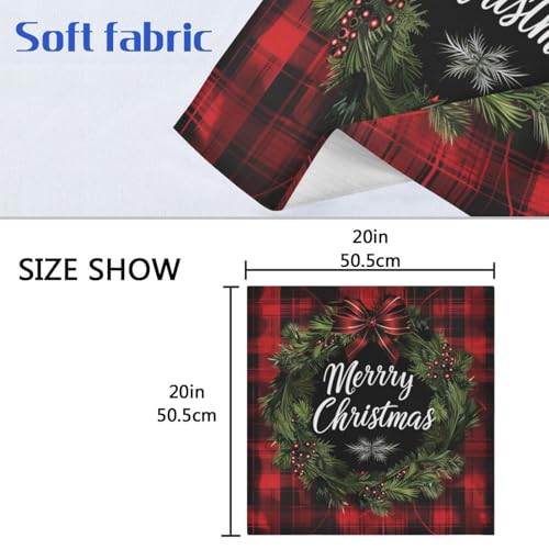 Servilletas de Tela con Diseño Navideño Multicolor Set x6 miniatura 6