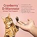 Cranberry D-Mannose Urinary Tract Supplement for Dogs & Cats – Bladder & UTI Health Support – Cranberry Extract, D-Mannose & Vitamin C–Promotes Urinary Wellness & Kidney Function – 60 Chewable Tablets