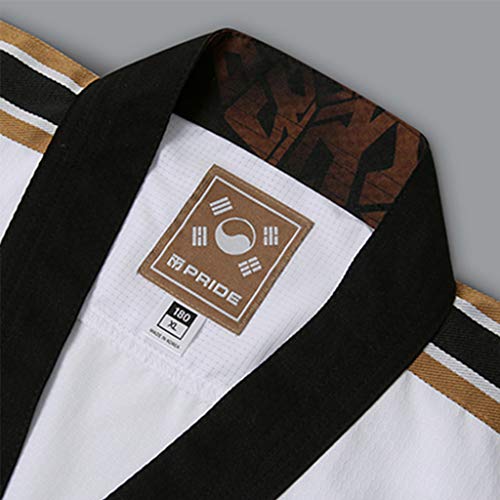 Mooto Taekwondo Pride 3 Master Uniform Black V-Neck Korean Dan Dobok (150 (Height : 150~159Cm)(4.92~5.22Ft) #TOP6