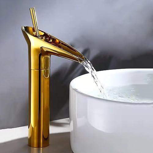 Robinet mitigeur de lavabo de grande hauteur pour vasque à poser moderne