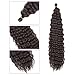 Dsoar Water Wave Twist Crochet Hair Deep Twist Hair Bundles Synthetic Curly Braiding Hair Extension Ombre Curl Braiding Hairpiece, 22Inch 3 Packs