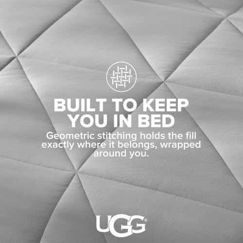 UGG Corey King Comforter Set, Luxury Bedding, 3-Piece (Seal Gray) by UGG - Used condition - Image 5