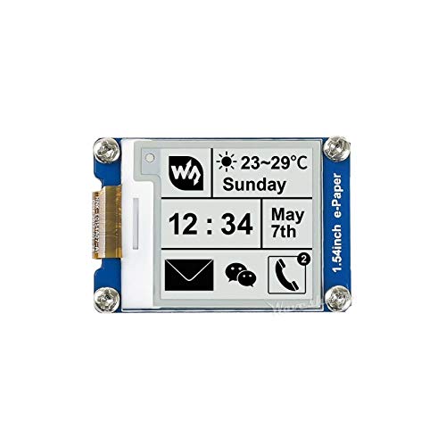 1.55�C���` E-Ink �f�B�X�v���C���W���[�� 200x200 �𑜓x 3.3V/5V �u���b�N&�z���C�g
