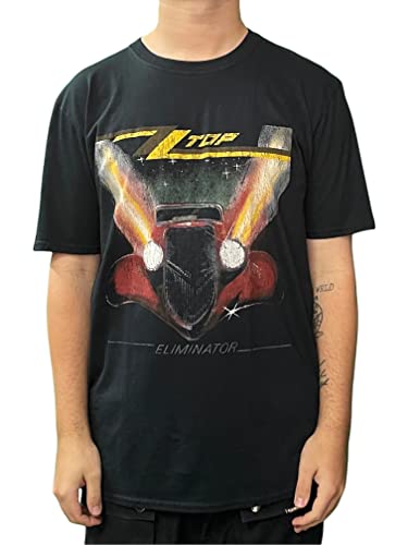 Photo de ZZ Top Eliminator - T-shirt - Manches Courtes - Homme - Noir (Black) - Large (Taille fabricant: Large)