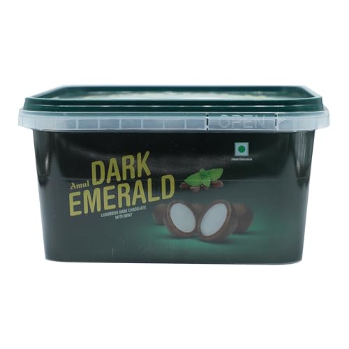 Image of Amul Dark Emerald Chocolate with Mint, 308gm Tub