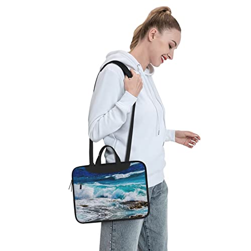 Bolso maletín para laptop unisex con diseño water waves miniatura 7