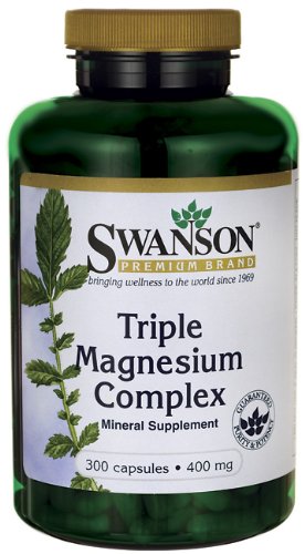 SwansonTriple Magnesium Complex, 400 mg 300 Caps