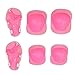 Perfeclan Ginocchiere per Bambini Set, Ginocchiere Gomitiere e Protezione Polso per Pattini a Rotella - Rosa 6 Pz/Set