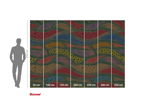 Komar Vlies Fototapete - Wave Symphony - Größe 350 x 250 cm - Tapete, Wanddekoration, Wohnzimmer, Schlafzimmer, Büro