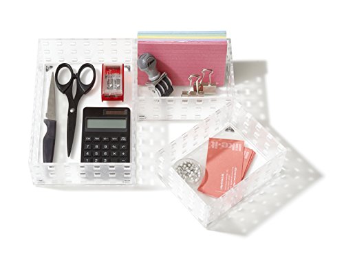 Like-It Bricks 9001 Stackable Hard Plastic Organizer For Kitchen, Bath And Office, White #TOP4
