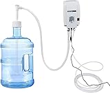 Diseño práctico: equipado con pies de goma con cancelación de ruido para minimizar la contaminación acústica. Totalmente automático, funciona con agua, se detiene automáticamente sin agua. No se preocupe si no hay agua en la botella, la máquina sigue funcionando.