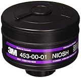 3M 453-00-01R06 Cartridge to Resist Organic Vapors/Dusts/Mists/Fumes/Asbestos/Radionuclides and Radon Daughters, Large, Black