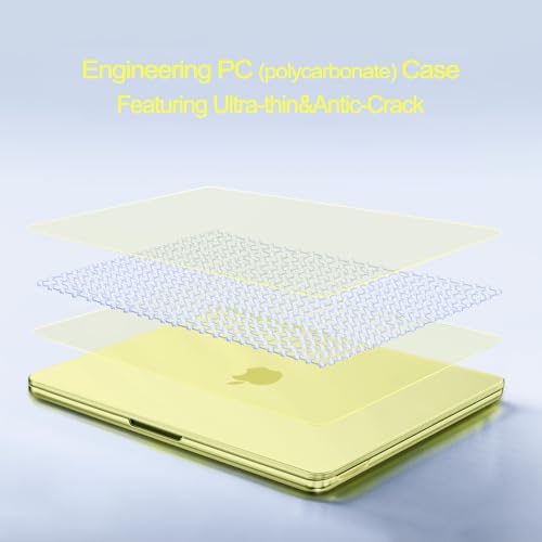 Image of MOSISO Compatible with MacBook Neo Case 13 inch 2026 Release Model A3404 with A18 Pro Chip, 4 in 1 Kit Precision Fit Crack & Scratch Resistant Protective Hard Shell Case Cover, Crystal Citrus