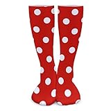 Rot-Weiße Punkte Unisex Sportsocken Rutschfeste Arbeitssocken Gepolstert Thermosocken Für Laufen Fitness Spazieren