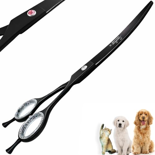 Dog Grooming Scissors with Extra Sharp Blades | 7.5” Curved Dog Grooming Scissors for Dogs