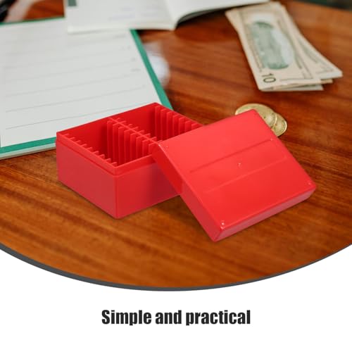 Caja plástica roja para monedas Abaodam miniatura 6
