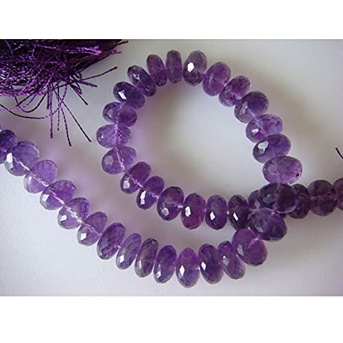Améthyste naturelle facettée perles rondelles haut de gamme 5.5-9.5mm pour bijoux fins